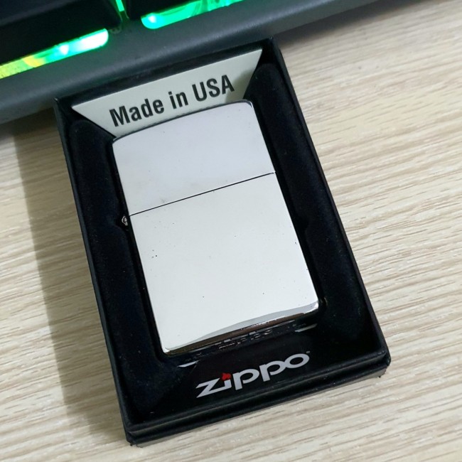 Bật Lửa Zippo Bạc Hoa Văn Đáy Dập Đời La Mã E2000-XVI ( Có Tem Đỏ - Fullbox)