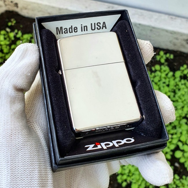 Bật Lửa Zippo Bạc Hoa Văn Đáy Dập Đời La Mã E2000-XVI ( Có Tem Đỏ - Fullbox)